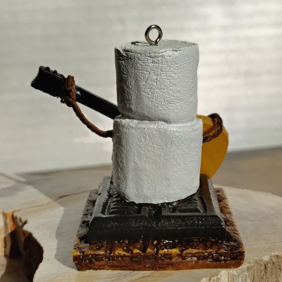 Original S'MORES Christmas Ornament 2003 Marshmallow Snowman Playing Guitar - Picture 4 of 8